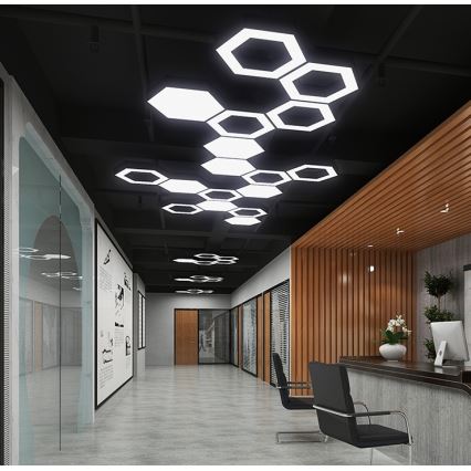 Lustre LED suspenso por cabo LED/20W/230V preto