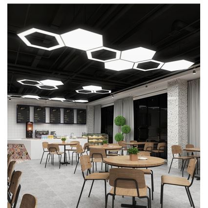 Lustre LED suspenso por cabo LED/20W/230V preto