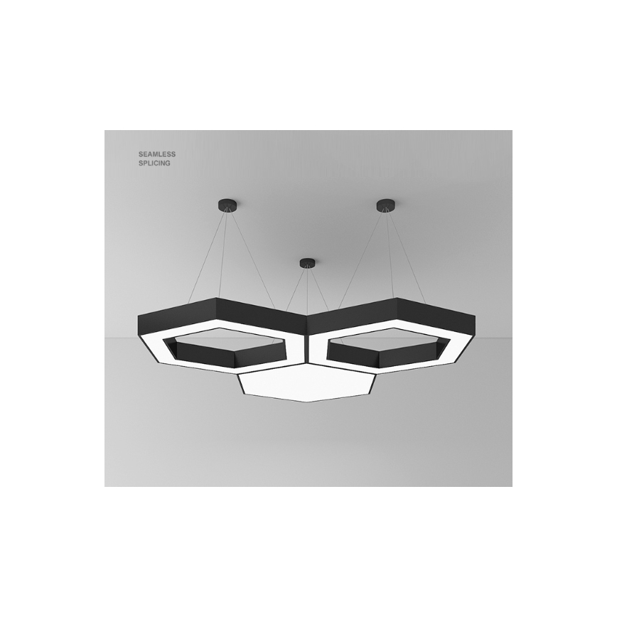 Lustre LED suspenso por cabo LED/20W/230V preto