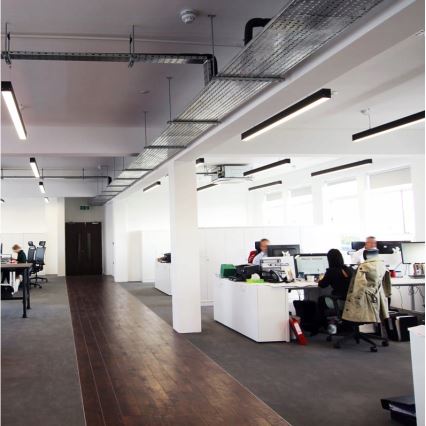 Lustre LED suspenso por cabo LED/44W/230V 4000K 120 cm preto