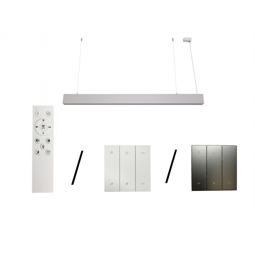 Lustre LED suspenso por cabo LED/55W/230V 3000/4000/6500K 120 cm branco