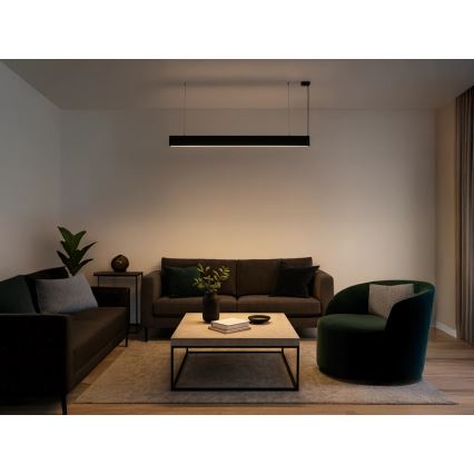 Lustre LED suspenso por cabo LED/55W/230V 3000/4000/6500K 120 cm preto