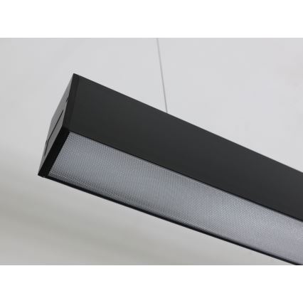 Lustre LED suspenso por cabo LED/55W/230V 3000/4000/6500K 120 cm preto