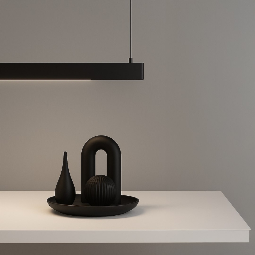 Lustre LED suspenso por cabo LINEA LED/36W/230V 3000/4000/5700K CRI 90 preto