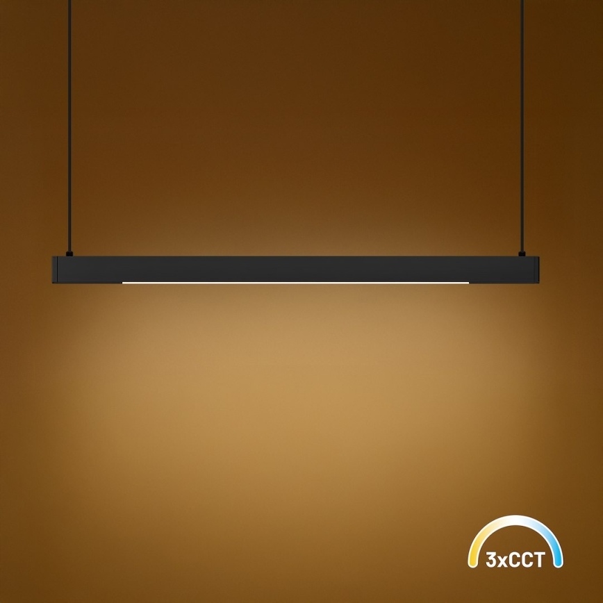 Lustre LED suspenso por cabo LINEA LED/36W/230V 3000/4000/5700K CRI 90 preto