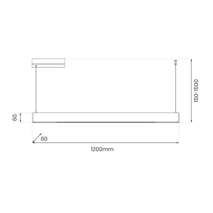 Lustre LED suspenso por cabo LINEA LED/36W/230V 3000/4000/5700K CRI 90 preto