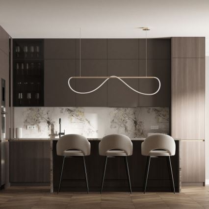 Lustre LED suspenso por cabo MELECA LED/36W/230V 3000/4000/6000K 160 cm dourado