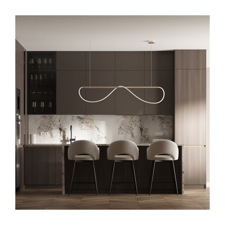 Lustre LED suspenso por cabo MELECA LED/36W/230V 3000/4000/6000K 160 cm dourado