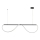 Lustre LED suspenso por cabo MELECA LED/36W/230V 3000/4000/6000K 160 cm preto