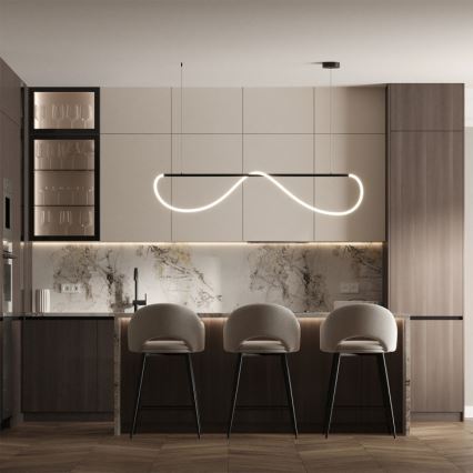 Lustre LED suspenso por cabo MELECA LED/36W/230V 3000/4000/6000K 160 cm preto