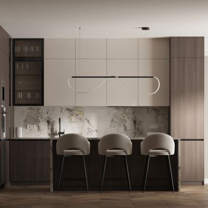 Lustre LED suspenso por cabo MELECA LED/36W/230V 3000/4000/6000K 160 cm preto