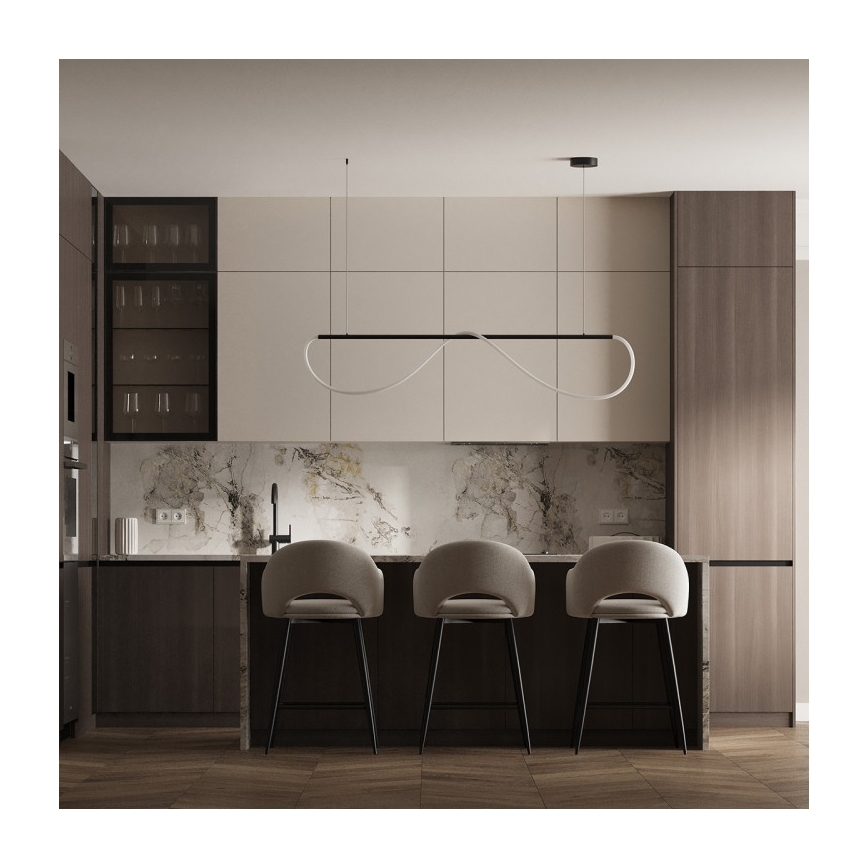 Lustre LED suspenso por cabo MELECA LED/36W/230V 3000/4000/6000K 160 cm preto