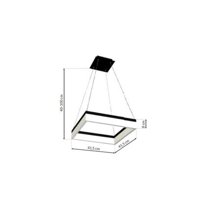 Lustre LED suspenso por cabo NERO LED/32W/230V