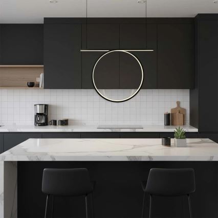 Lustre LED suspenso por cabo ODETTA LED/30W/230V 4000K preto