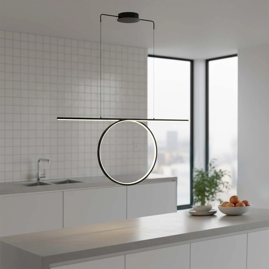 Lustre LED suspenso por cabo ODETTA LED/42W/230V 4000K preto