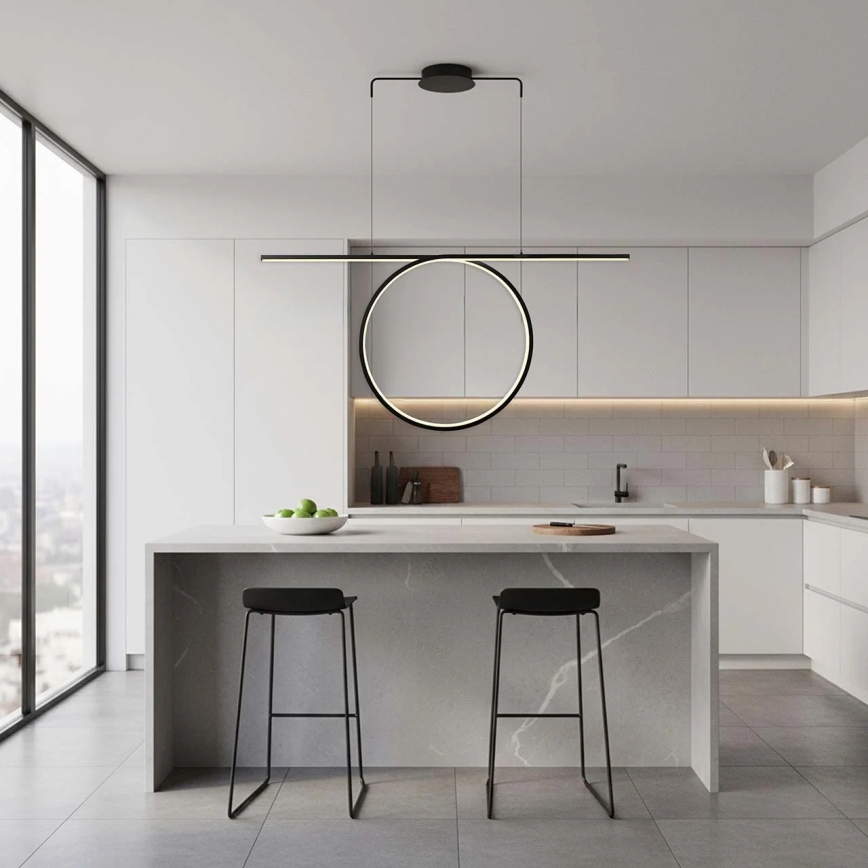 Lustre LED suspenso por cabo ODETTA LED/42W/230V 4000K preto