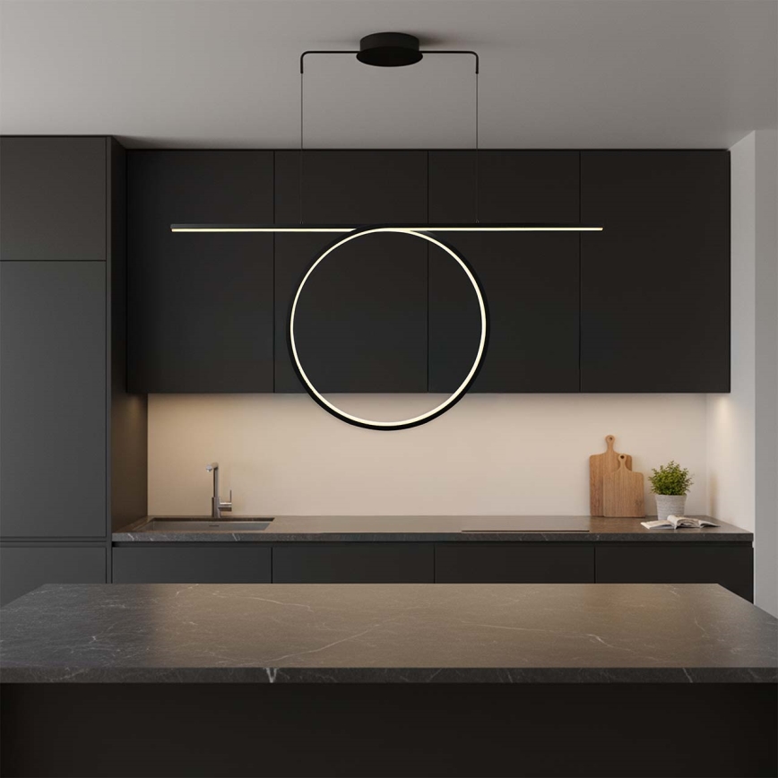 Lustre LED suspenso por cabo ODETTA LED/42W/230V 4000K preto