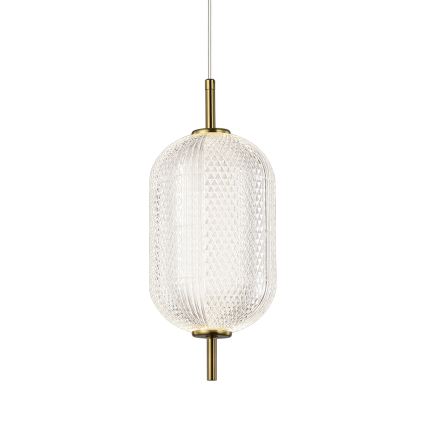 Lustre LED suspenso por cabo PELLUCID LED/11W/230V dourado/transparente