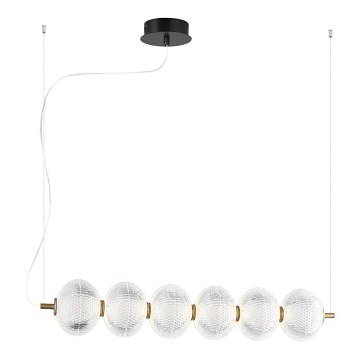 Lustre LED suspenso por cabo PELLUCID LED/23W/230V dourado/transparente