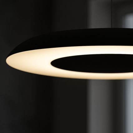 Lustre LED suspenso por cabo PIATTINO LED/30W/230V 2700/3200/4000K Ø 40 cm preto