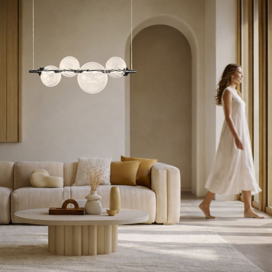 Lustre LED suspenso por cabo PLAYA LED/12W/230V, preto