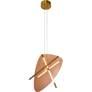 Lustre LED suspenso por cabo RELAX LED/15W/230V dourado/fumê castanho