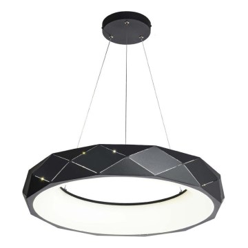Lustre LED suspenso por cabo REUS LED/36W/230V 4000K diâmetro 61 cm preto