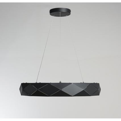 Lustre LED suspenso por cabo REUS LED/36W/230V 4000K diâmetro 61 cm preto