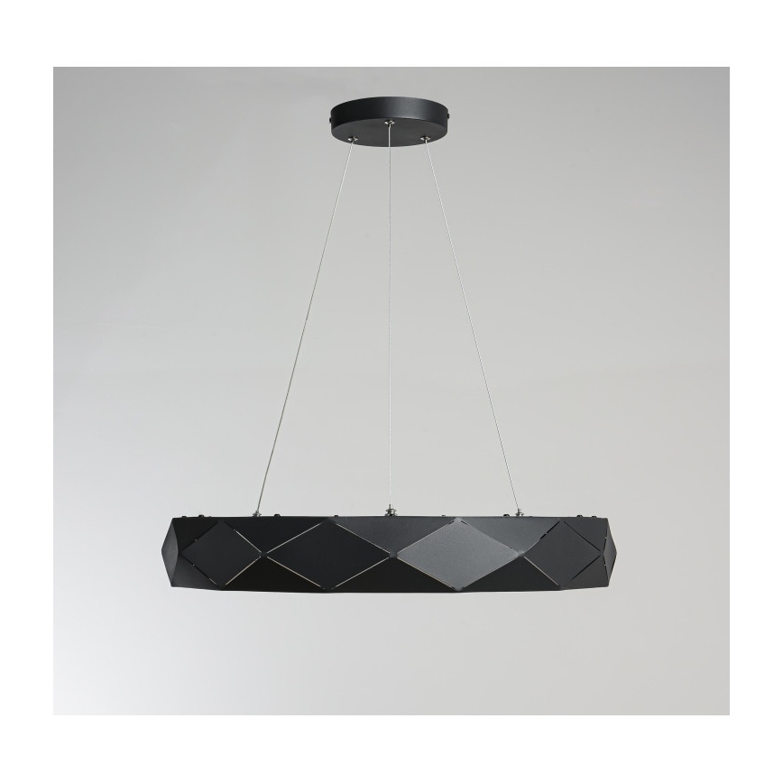 Lustre LED suspenso por cabo REUS LED/36W/230V 4000K diâmetro 61 cm preto