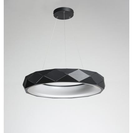 Lustre LED suspenso por cabo REUS LED/36W/230V 4000K diâmetro 61 cm preto