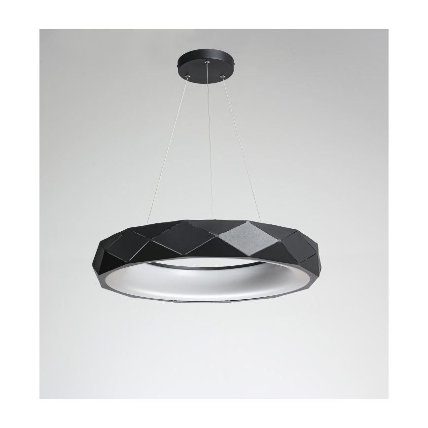 Lustre LED suspenso por cabo REUS LED/36W/230V 4000K diâmetro 61 cm preto