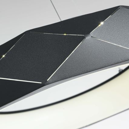 Lustre LED suspenso por cabo REUS LED/36W/230V 4000K diâmetro 61 cm preto