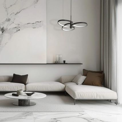 Lustre LED suspenso por cabo RIBBON LED/25W/230V 4000K preto