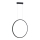 Lustre LED suspenso por cabo SATURNO LED/28W/230V Ø 50 cm IP44 preto