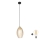 Lustre LED suspenso por cabo SEBO 1xE27/15W/230V preto/bege fumê
