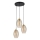 Lustre LED suspenso por cabo SEBO 3xE27/15W/230V preto/bege fumê