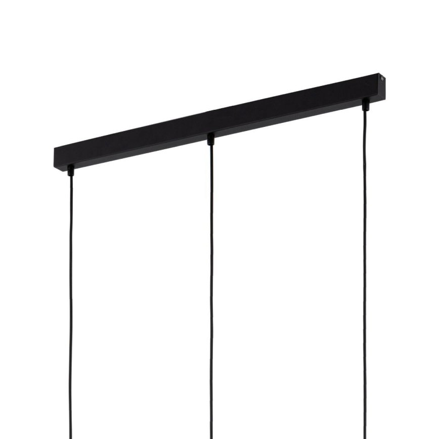 Lustre LED suspenso por cabo SEBO 3xE27/15W/230V preto/bege fumê