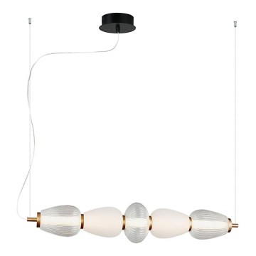 Lustre LED suspenso por cabo SHINY LED/23W/230V branco/dourado