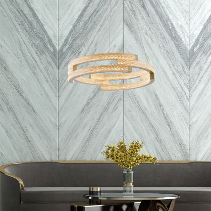 Lustre LED suspenso por cabo TARJA LED/36W/230V 3000/4000/6000K diâmetro 60 cm dourado
