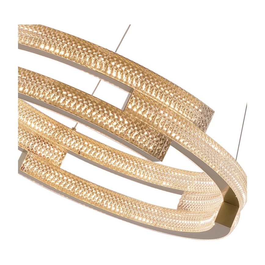 Lustre LED suspenso por cabo TARJA LED/36W/230V 3000/4000/6000K diâmetro 60 cm dourado