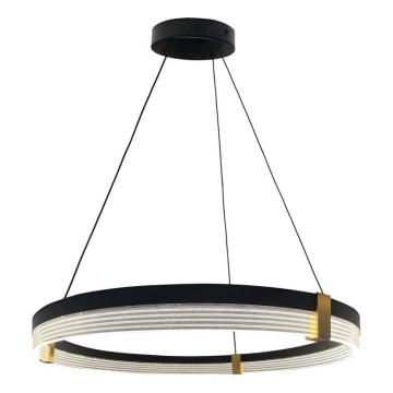 Lustre LED suspenso por cabo TRIANGLE LED/40W/230V 3000/4000/6000K, Ø 60 cm, preto