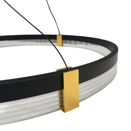 Lustre LED suspenso por cabo TRIANGLE LED/40W/230V 3000/4000/6000K, Ø 60 cm, preto