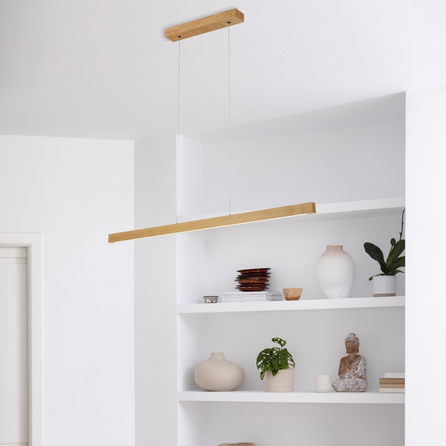 Lustre LED suspenso por cabo VERDE LED/18W/230V 3000K 106 cm carvalho