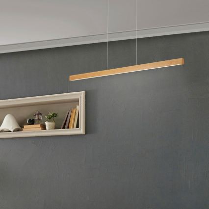 Lustre LED suspenso por cabo VERDE LED/18W/230V 3000K 106 cm carvalho