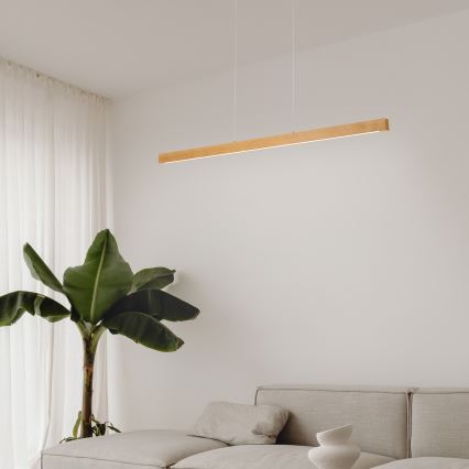 Lustre LED suspenso por cabo VERDE LED/18W/230V 3000K 106 cm carvalho