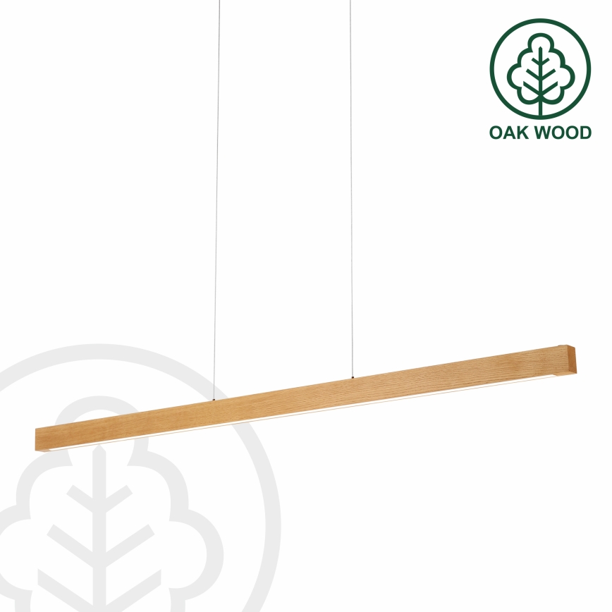 Lustre LED suspenso por cabo VERDE LED/18W/230V 3000K 106 cm carvalho