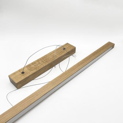 Lustre LED suspenso por cabo VERDE LED/18W/230V 3000K 106 cm carvalho