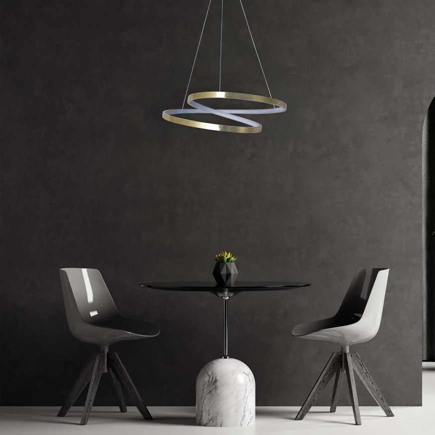 Lustre LED suspenso por cabo ZEFIRA LED/40W/230V 4000K Ø 50 cm dourado