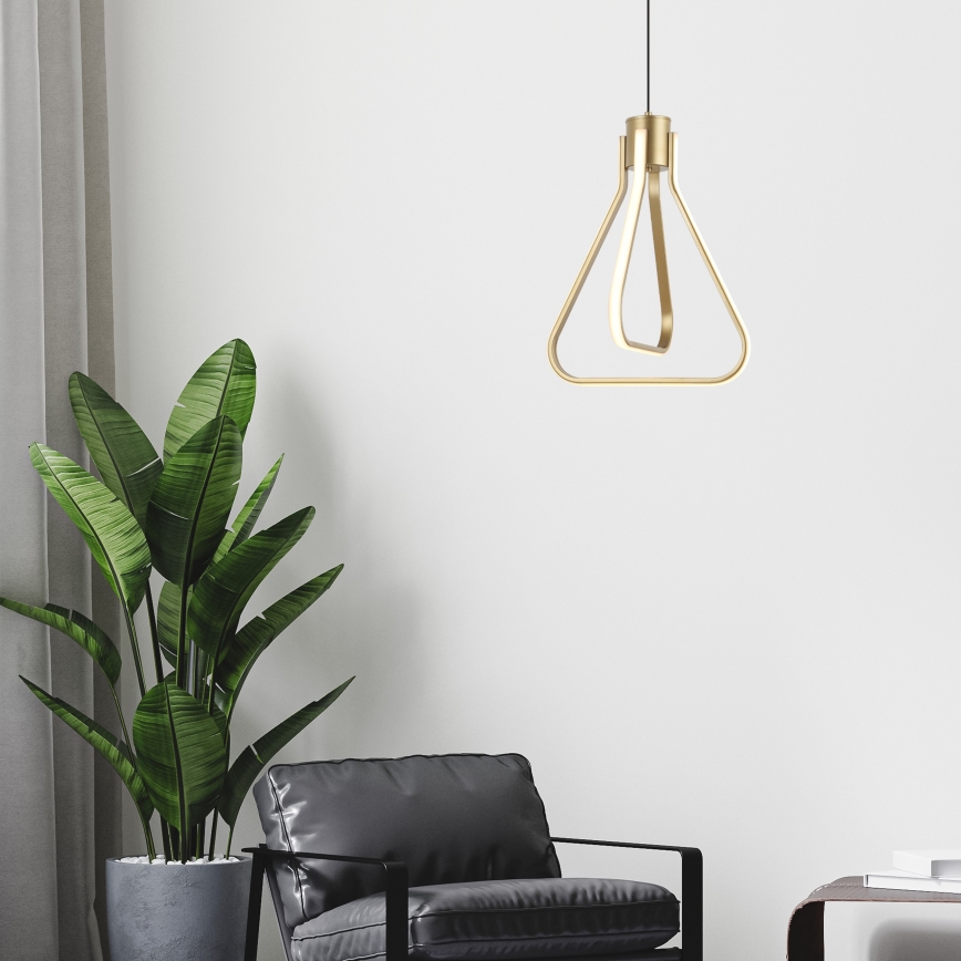 Lustre LED suspenso por cabo ZING LED/19W/230V dourado
