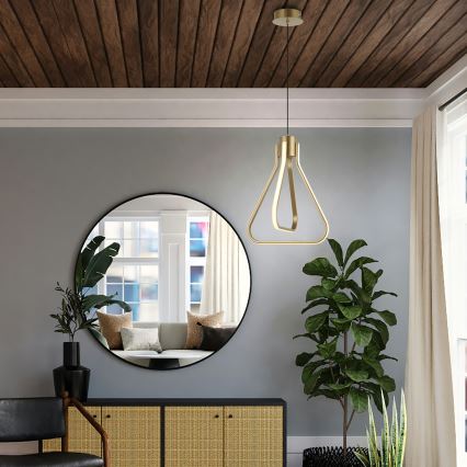 Lustre LED suspenso por cabo ZING LED/19W/230V dourado